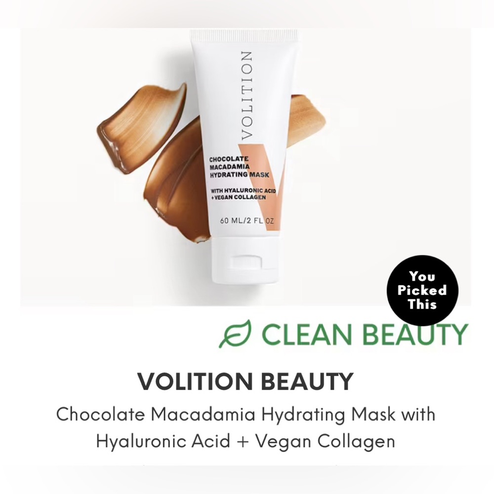 Volition Chocolate Macadamia Hydrating Mask  | Brand New In Box